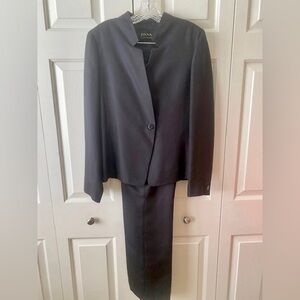 Dana Buckman Silk Jacket Pant Suit Set Sz4/8